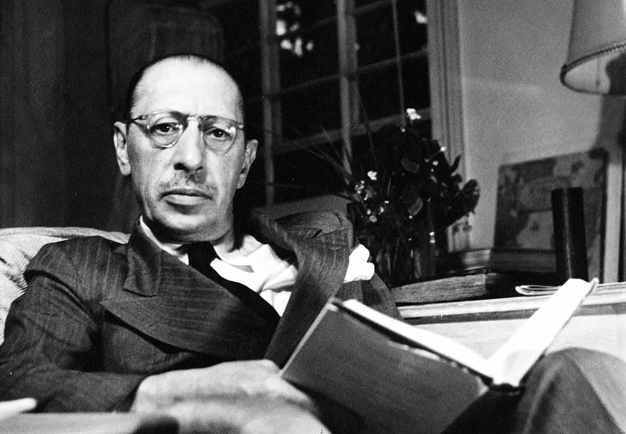 Close-up of a old man, Stravinsky. Photography.