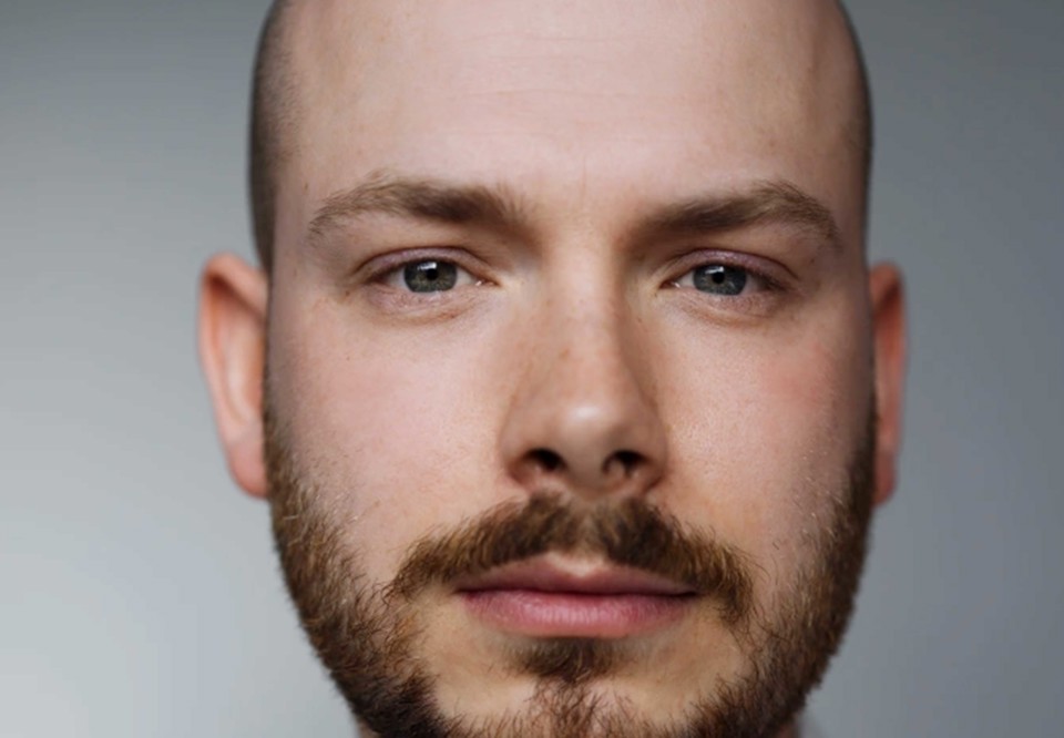 Close up of a man with beard. Photo.