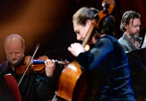 Woman playing cello. From the concert.