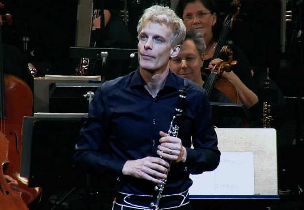 Man with a clarinet. From the concert.