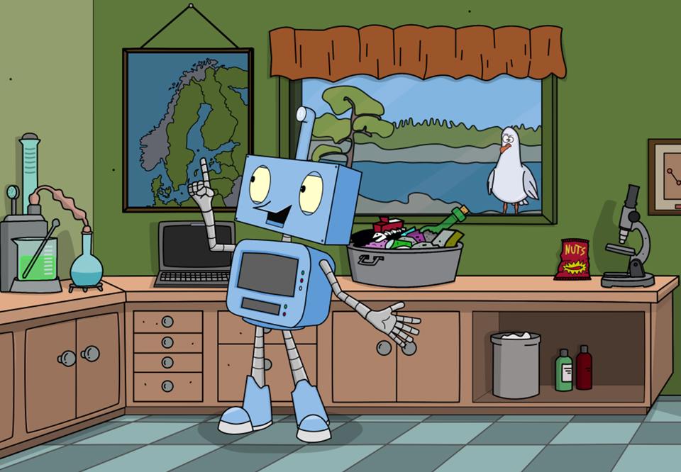 Ritad robot. Illustration