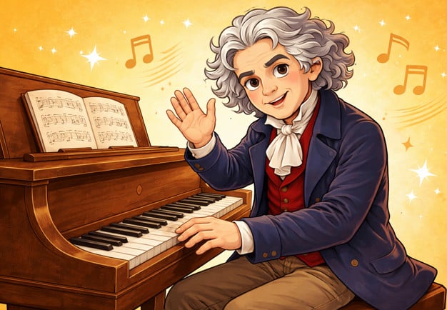 Illustration av Beethoven