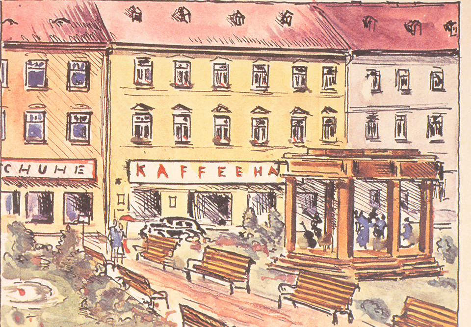 Illustration från lägret i Theresienstadt