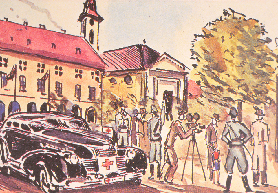 Illustration från lägret i Theresienstadt