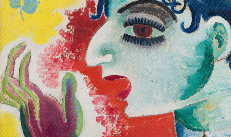 Självporträtt Isaac Grunewald. Illustration.