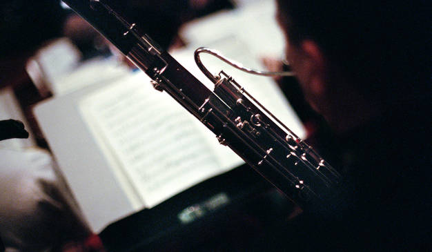 Close up on a oboe. From the concert.