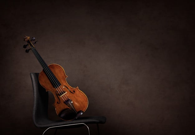 Picture of a smiling woman with a viola..