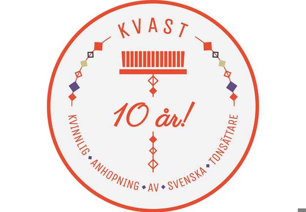 Logotyp Kvast 10 år.