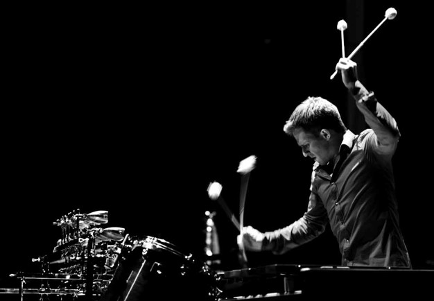 Christoph Sietzen, playing the marimba. Photography.