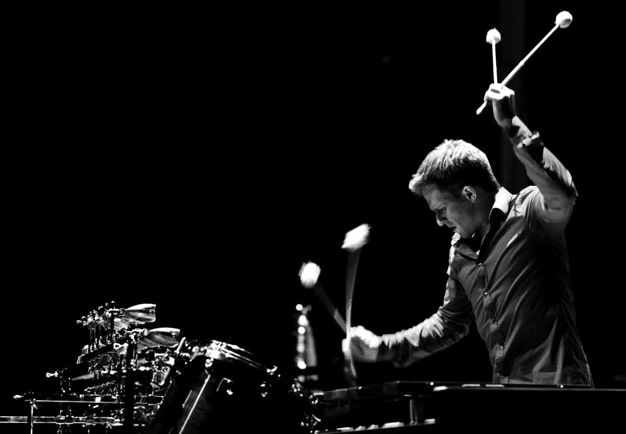 Christoph Sietzen, playing the marimba. Photography.