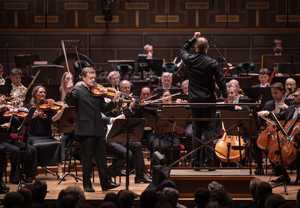 Man som spelar violin. Fotografi.