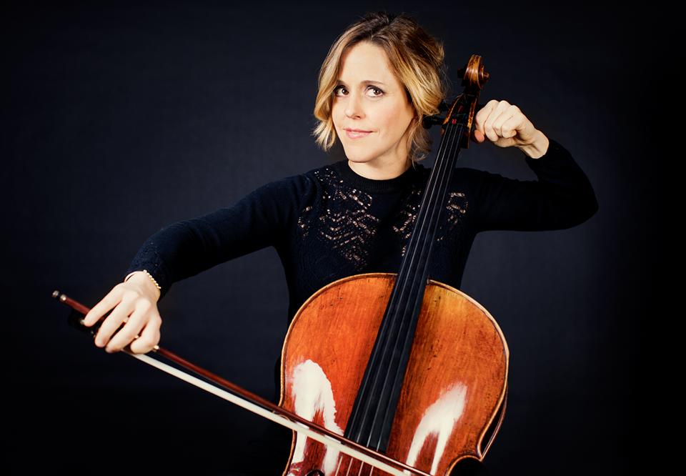 Woman playing her cello. 