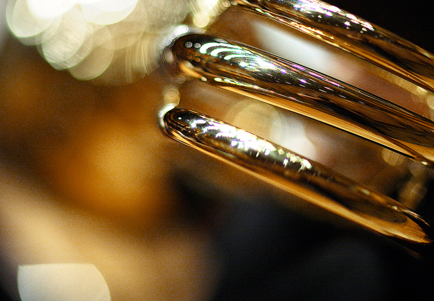 Photo of a trombon.